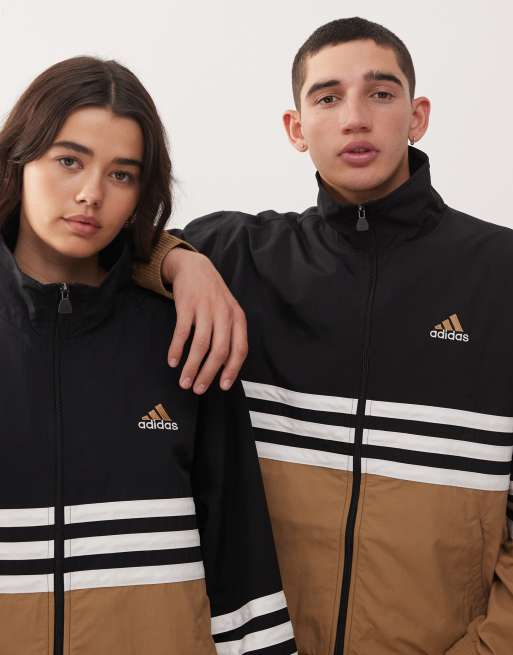 adidas Originals – Arch – Brun och svart träningstopp