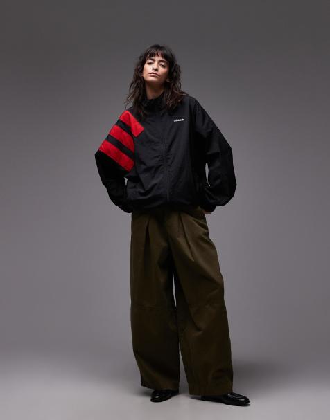 adidas Originals - Arch - Giacca sportiva nera e rossa - view 1