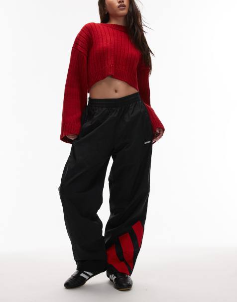 adidas Originals - Arch - Pantaloni sportivi neri e rossi - view 1