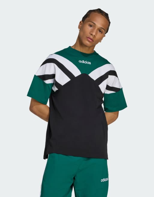 adidas Originals - Archive Cutline - Sort/college-grøn T-shirt