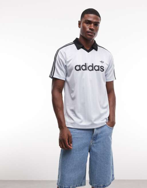 adidas Originals archive engineered jersey in light blue, 3 of 5