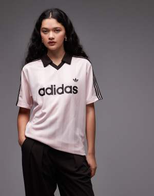 adidas Originals archive engineered jersey in pink