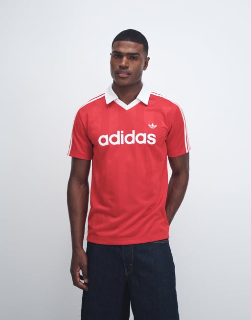 adidas Originals archive engineered jersey in red, 4 of 9