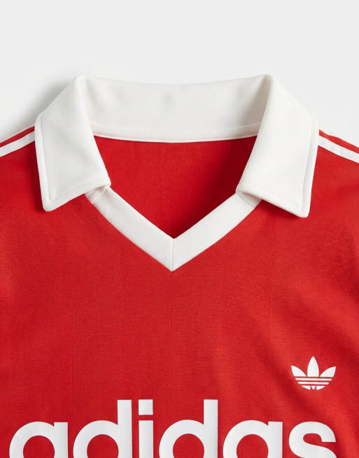 adidas Originals archive engineered jersey in red, 9 of 9