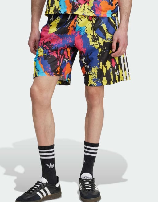 adidas Originals – Archive – Flerfärgade och gula shorts med sömdetalj, 9 tum