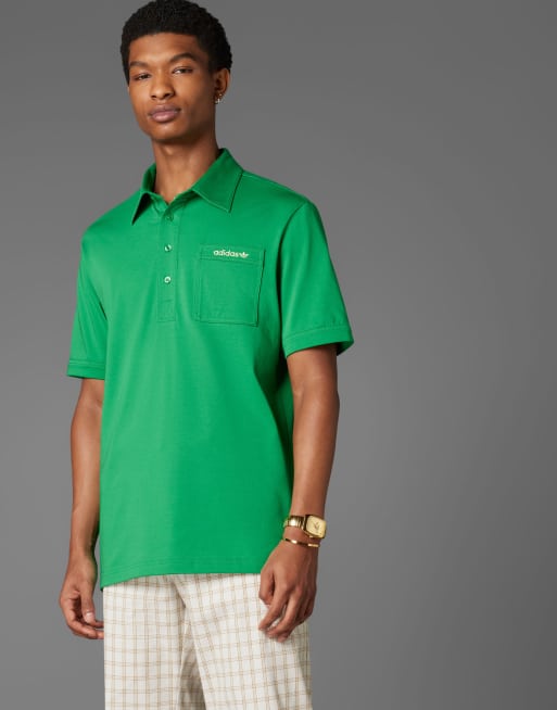 adidas Originals - Archive - Grøn poloskjorte i golfstil med lomme