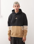 [adidas Originals] adidas Originals Archive hoodie in black and brown S BLACK