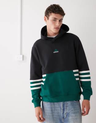 adidas Originals adidas Originals Archive hoodie in black and green