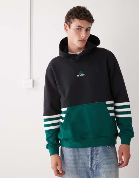 adidas Originals Archive hoodie in black and green - view 1