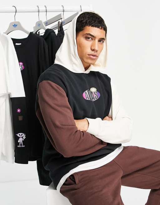 Asos color block hoodie best sale