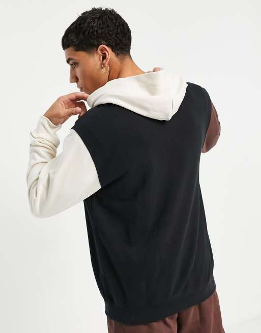 adidas Originals 'Area 33' colour block hoodie in black, 3 of 4