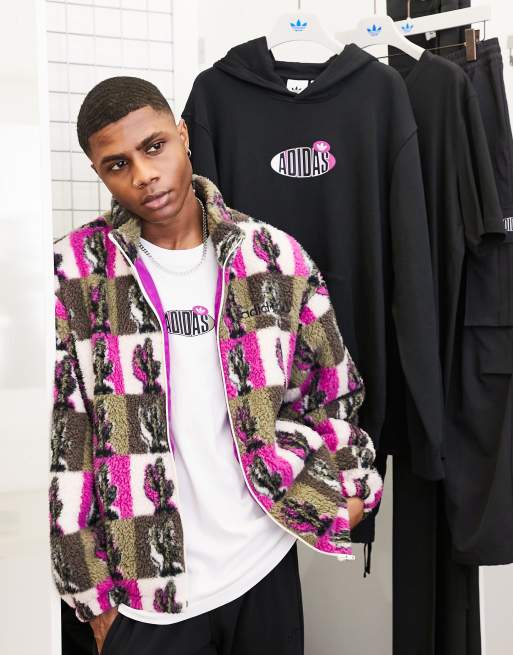 adidas Originals - 'Area 33' - Fleece met ritssluiting en cactusprint