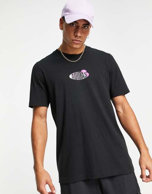 adidas Originals – Area 33 – T-Shirt in Schwarz mit Kaktus-Print am Rücken