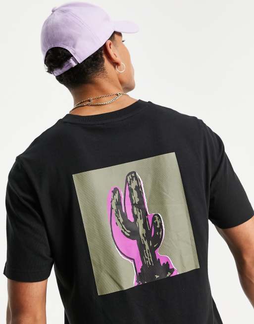 adidas Originals  Area 33  T-Shirt in Schwarz mit Kaktus-Print am Rcken  | ASOS