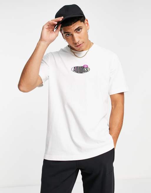 adidas Originals – Area 33 – T-Shirt in Weiß mit Kaktus-Print am Rücken
