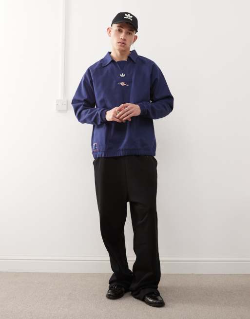 adidas Originals Arsenal Terrace Icons Drill Top in blue | ASOS