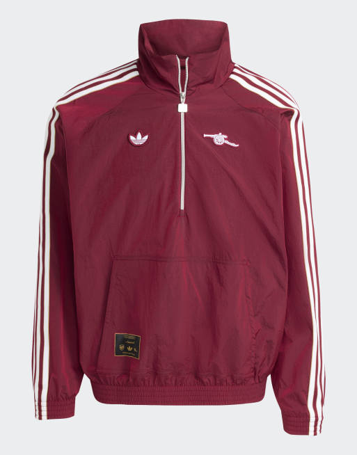 adidas Originals Arsenal terrace icons half-zip jacket in team