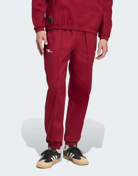 adidas Originals – Arsenal Terrace – Vinröda sportbyxor med ikonloggor - view 1
