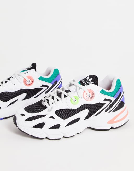 adidas Originals – Astir – Białe buty sportowe z kolorowymi wstawkami