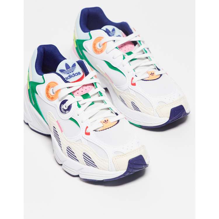 Adidas bianche con schizzi colorati hotsell