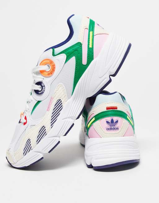 Adidas bianche con schizzi store colorati