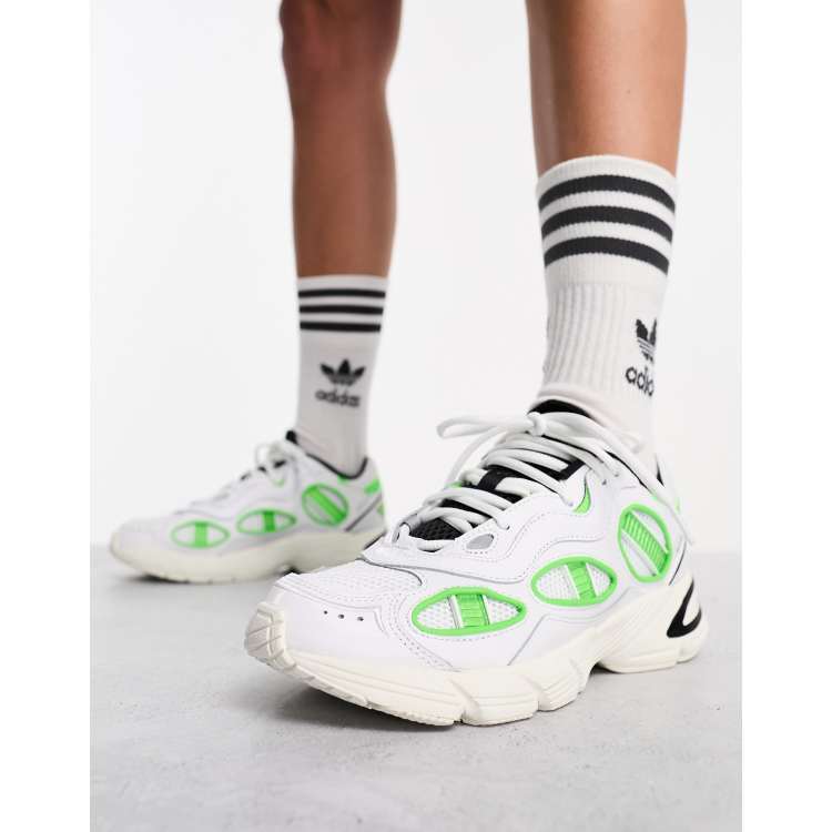 adidas gazelle silver green womens Trainers