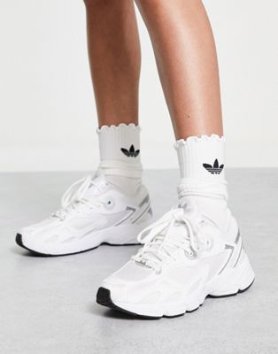 adidas Originals Astir trainers in white with silver details - ASOS Price Checker