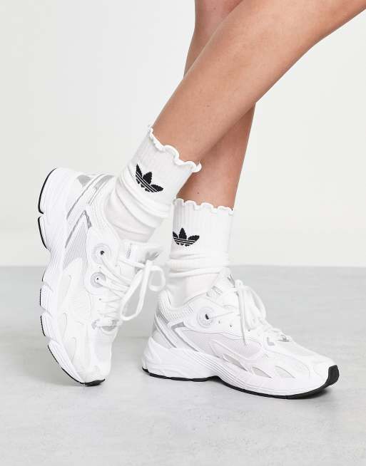 adidas Originals Astir trainers in white with silver details | ASOS