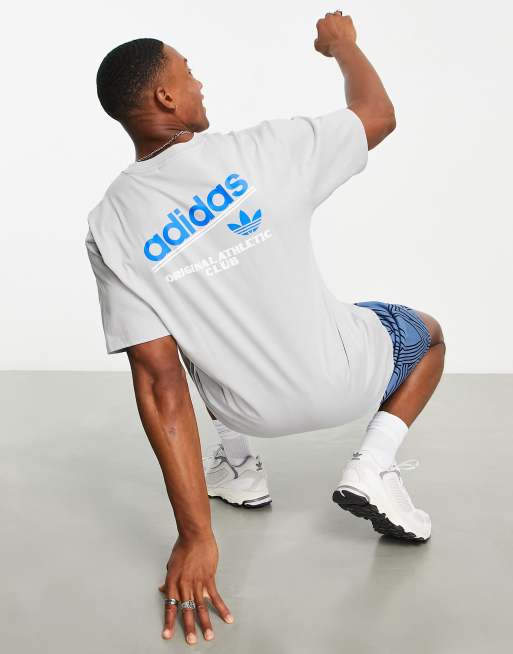 adidas Originals - Athletic Club - T-shirt met logoprint in grijs
