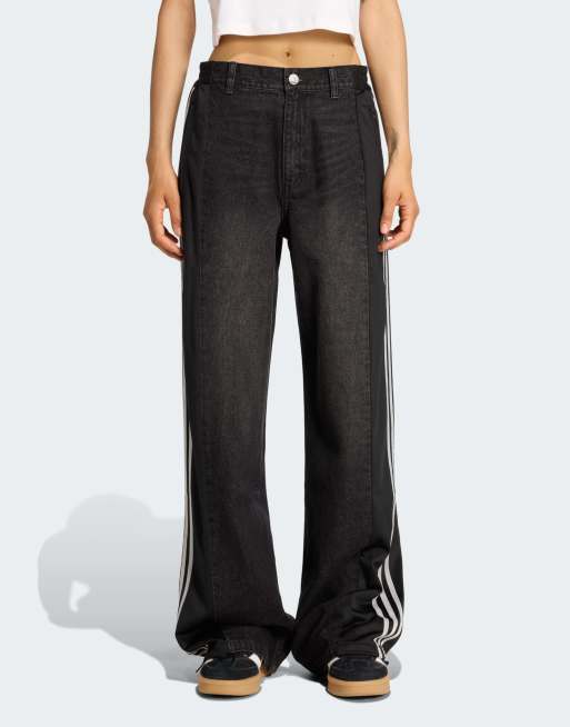 adidas Originals - Athletic Dept Firebird - Pantaloni sportivi in denim neri