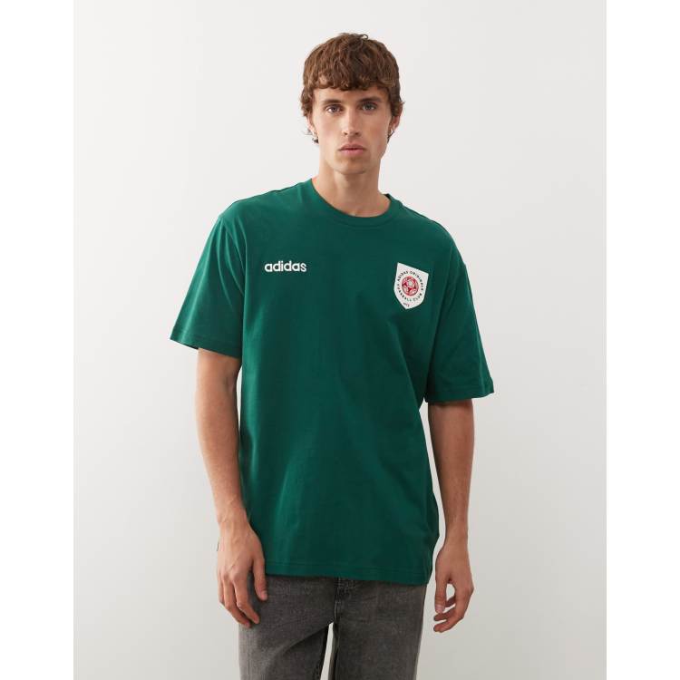 adidas Originals athletic t-shirt in dark green | ASOS