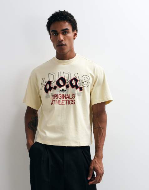 adidas Originals athletics t-shirt in off white - view 1