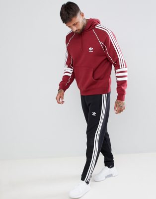 adidas originals authentic hoody in red dj2859