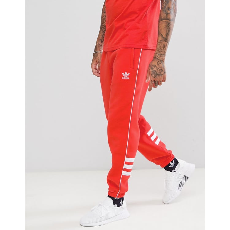 Adidas superstar joggers red sales