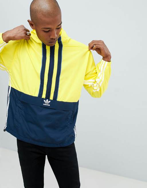 adidas Originals Authentic Overhead Windbreaker In Yellow DH3842