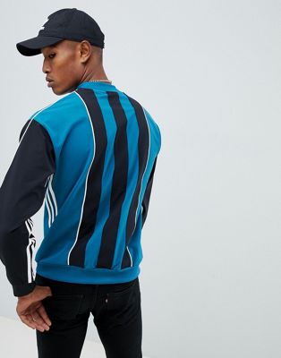 adidas Originals Authentic Stripe Sweat In Blue DH3835 | ASOS