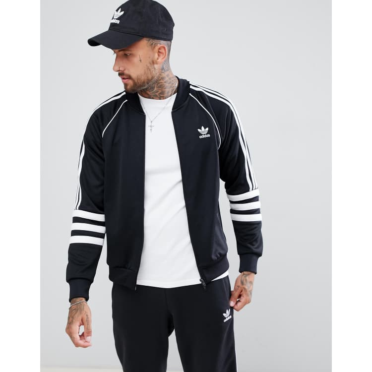 adidas Originals Authentic Superstar Track Jacket In Black DJ2856