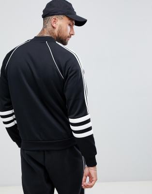 adidas originals authentic superstar track jacket in black