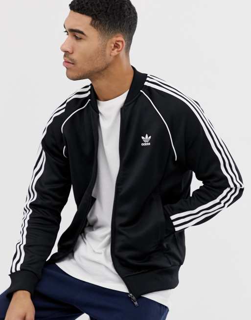 Adidas originals authentic superstar track jacket in black on sale