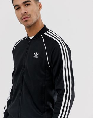 adidas originals authentic superstar track jacket in black