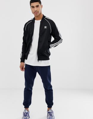 adidas originals superstar track jacket in black