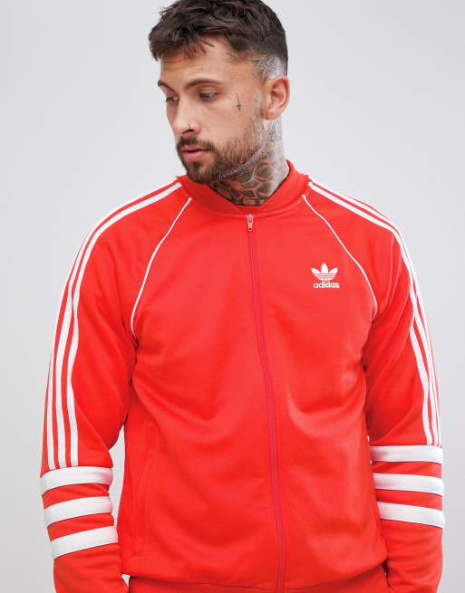 adidas Originals Authentic Superstar Track Jacket In Red DJ2858