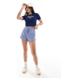 [adidas Originals] adidas Originals baby tee in navy with logo XL Dark Blue