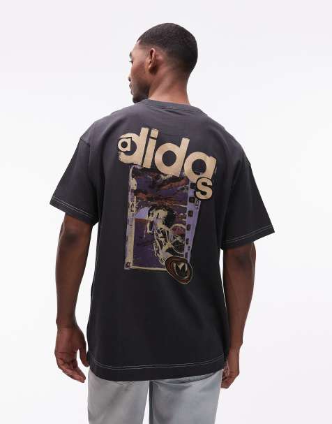 adidas Originals back graphic t-shirt in black - view 1