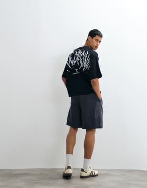 adidas Originals back print t-shirt in black