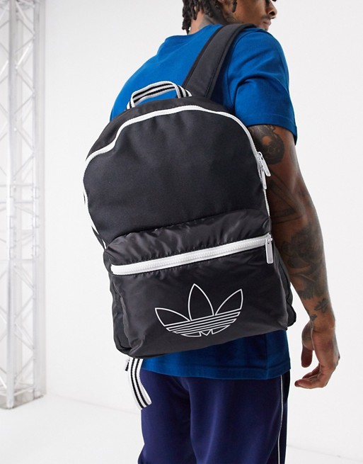 adidas Originals backpack with outline trefoil black