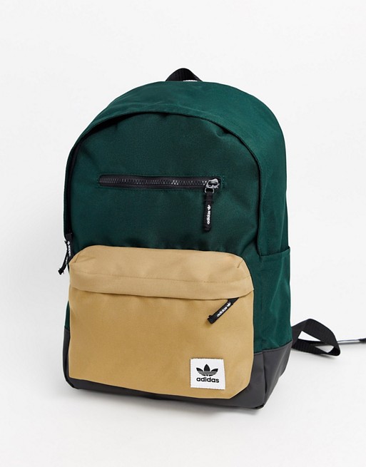 adidas Originals backpack with small logo in green