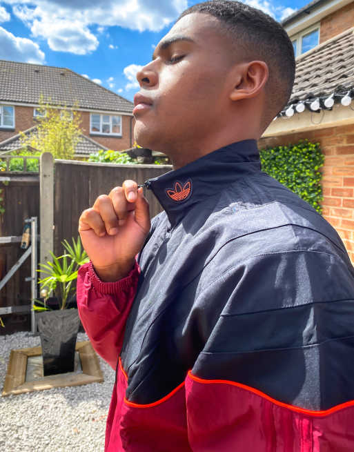 adidas Originals Balanta 96 track top in collegiate burgundy ASOS