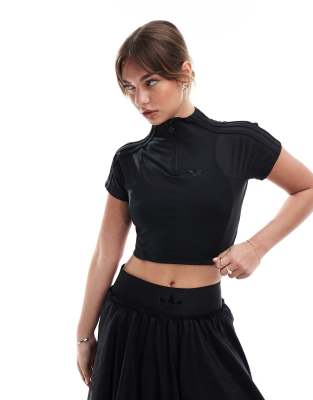 adidas Originals ballet cropped top in black