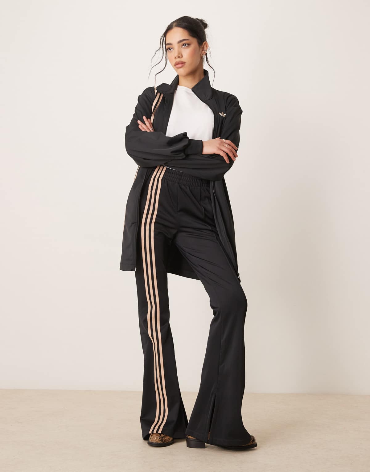 adidas Originals ballet flared leggings in black